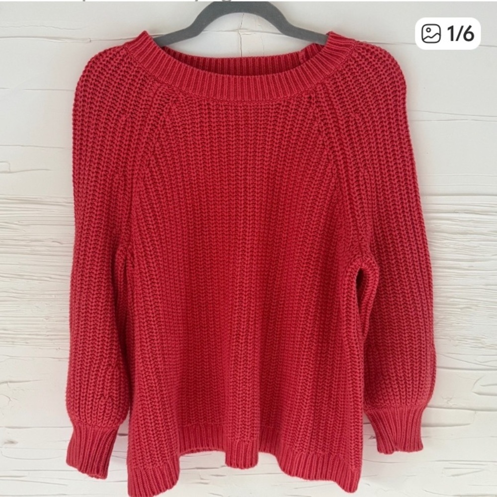 Aerie Cozy Chunky Knit Coral Sweater. S25